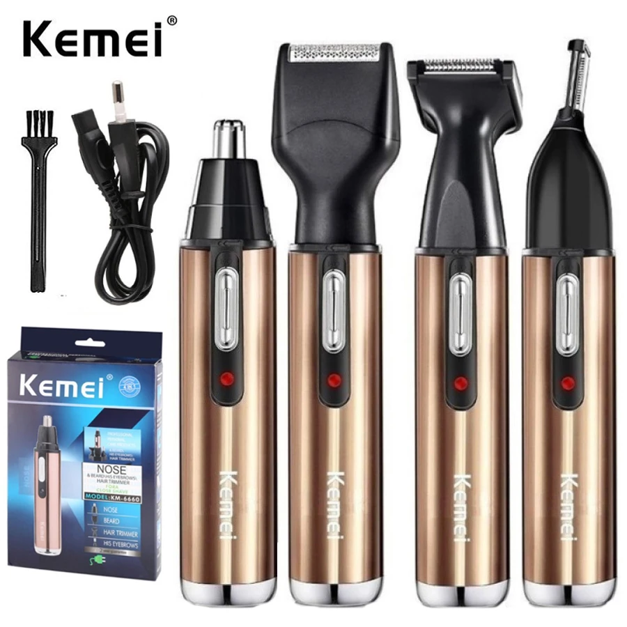 KM6660 4in1 rechargeable nose trimmer beard trimer for men&women