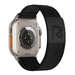 Premium Nylon Leather Watch Strap - Sport Bracelet Collection for 38mm 40mm 41mm (Black)