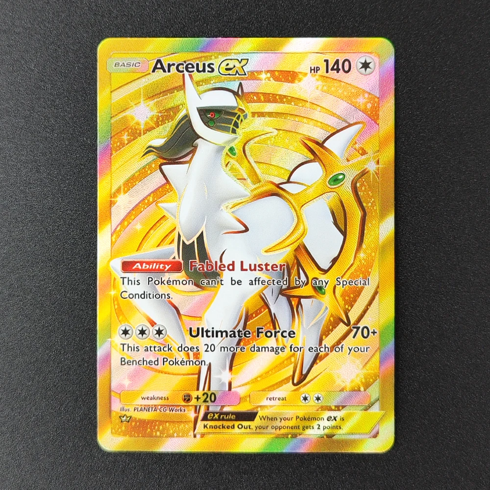 DIY Pokemon TCG Pocket Lightning Card Gold Crown Ultra Rare Golgaleo Lunala  Palkia Arceus Charizard EX Card - AliExpress 26
