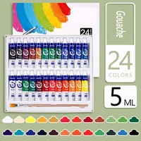 Watercolor Paint Set in Tubes Art Gouache Pigment 5ml 12/18/24/36 Colors for Art Student Painters Beginners 5