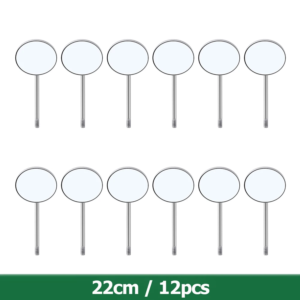 Azdent Multifunctional Dental Mouth Mirror Set - 12pcs Detachable & Replaceable Reflectors
