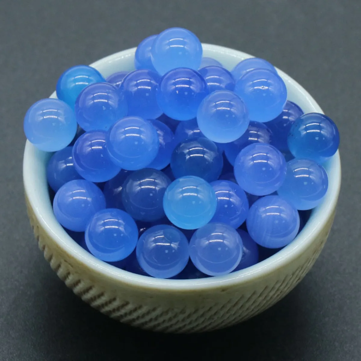 

8MM Blue Agate Chakra Balls 10PCS for Stress Relief Meditation Balancing Home Decoration Bulks Crystal Spheres Polished