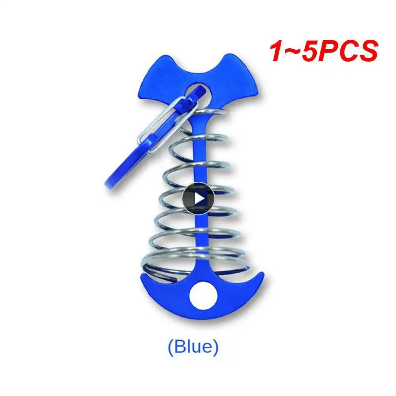 

1 ~ 5 шт. маленькие и портативные Пружинные гвозди 16,5 г прочный синий навес для кемпинга палатки пружинный крючок для пола Пружинные гвозди для кемпинга пружинный гвоздь