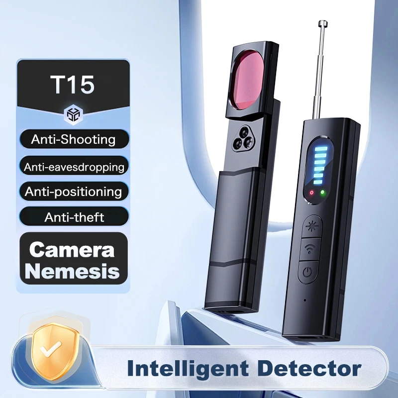 Hidden Camera Detector Anti-Spy Car GPS Tracker Listening Device Bug RF Wireless All Signal Scanner Security Protection