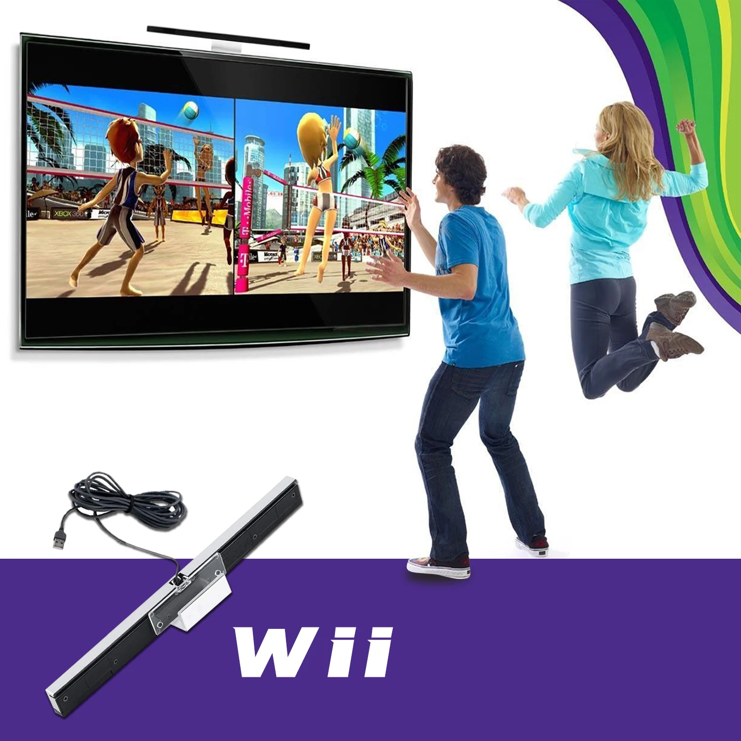 Wii センサーバー、任天堂 Wii および Wii U コンソール用の交換