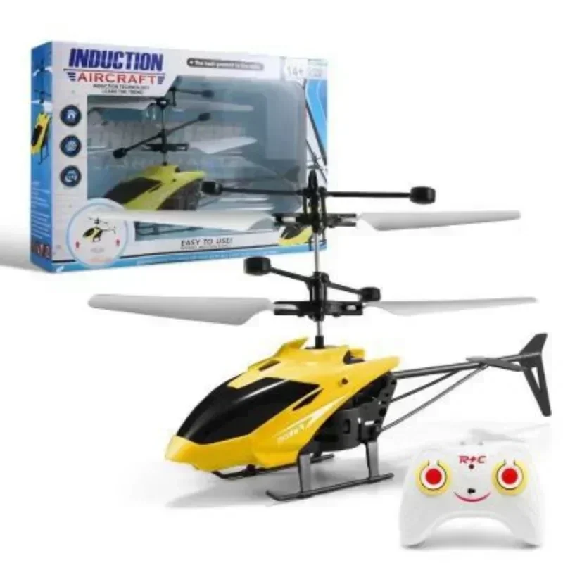 New Rechargeable Mini RC Drone Remote Safe Fall-resistant RC Helicopters Drone Induction Hovering Children Toys Helicopter Kids