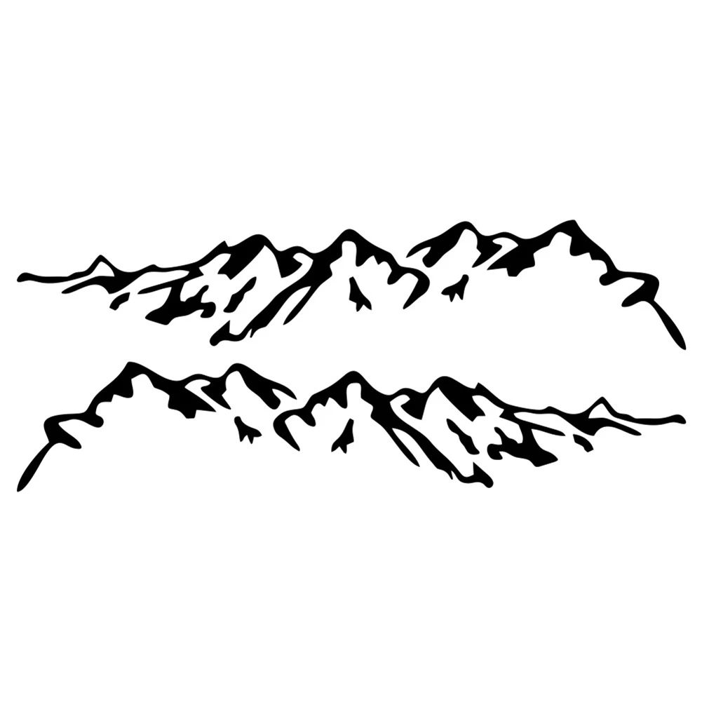 

Reflective PVC Waterproof Mountain Vinyl Decal Stickers Durable Graphics for Car Door Camper RV and More 2PCS