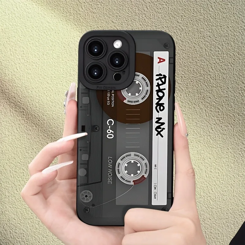 Stylish Radio Pattern Silicone Phone Case with Hang Strap