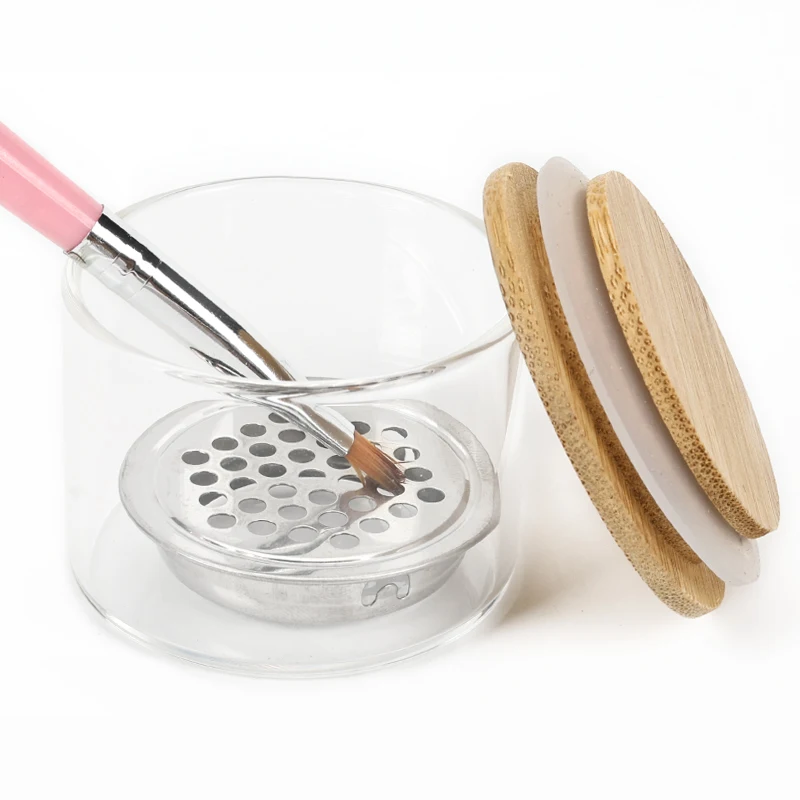 1 stücke Nagel Kristall Glas Dappen Dish Acryl Pulver Flüssigkeit Halter Container Runde Form Nagel Deckel Tasse Schüssel Maniküre Zubehör – Detail 13