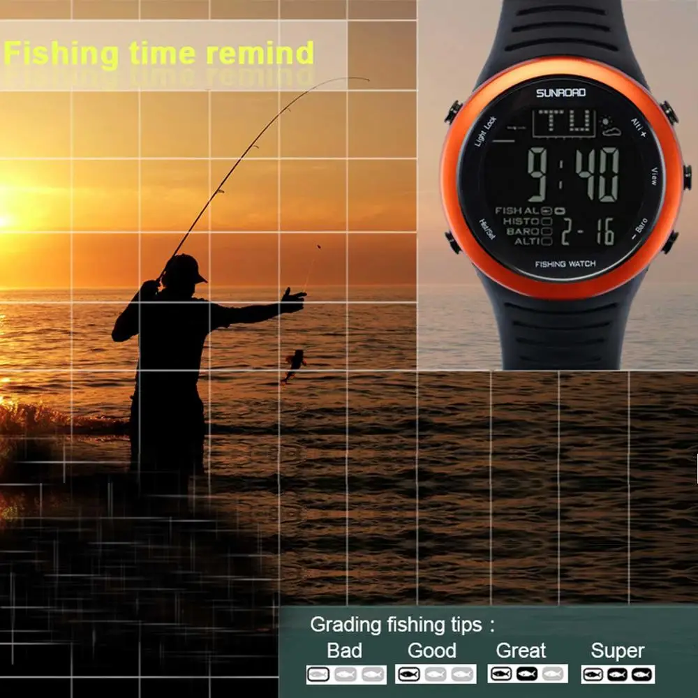 Sunroad G-SHOCK FR720B Watch Sports Fishing Altimeter +Thermometer
