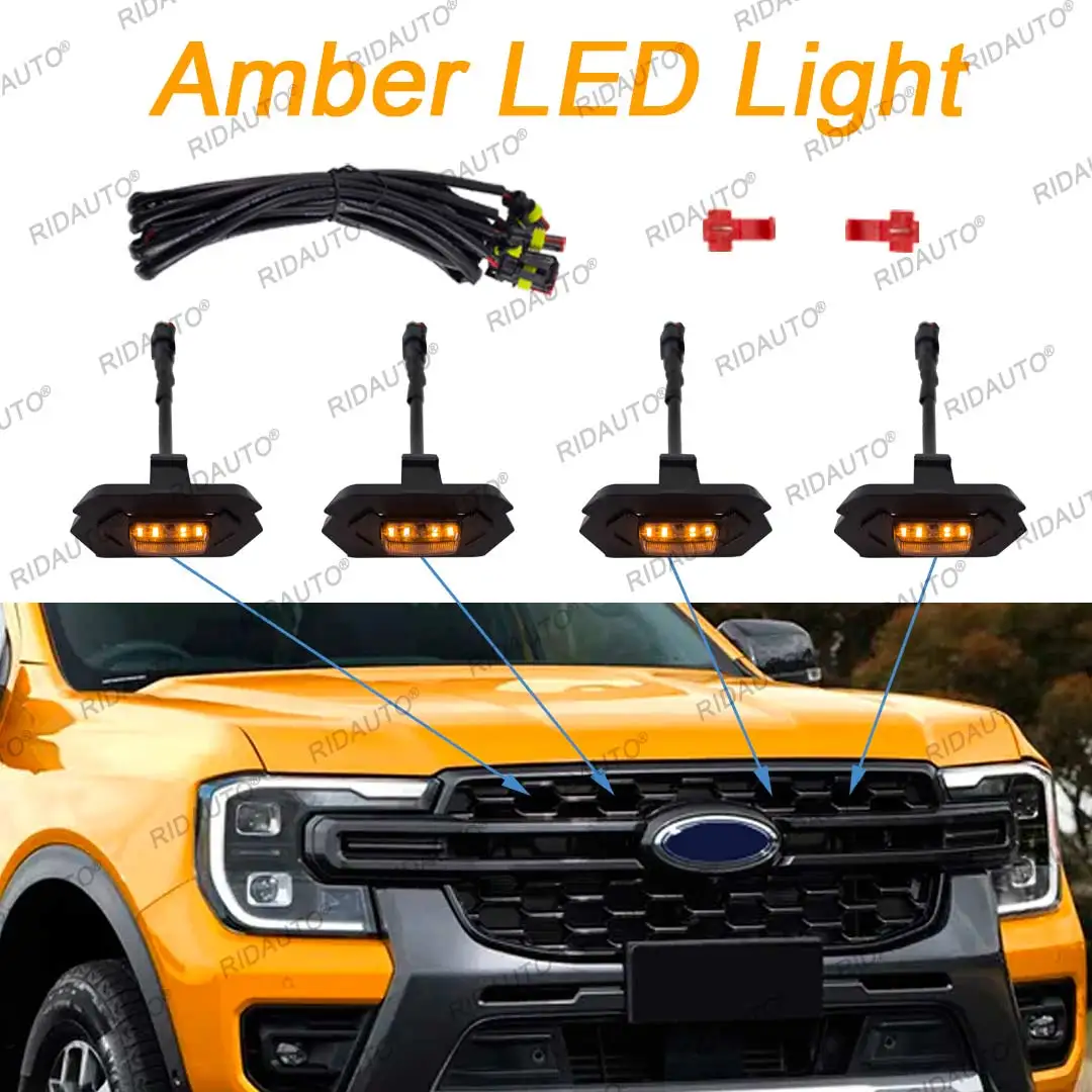 Yellow Raptor Style Lamp Translucent Housing Fit For NEXT GEN FORD RANGER  WILDTRAK Upgrades 2023 2024 Amber LED Light - AliExpress