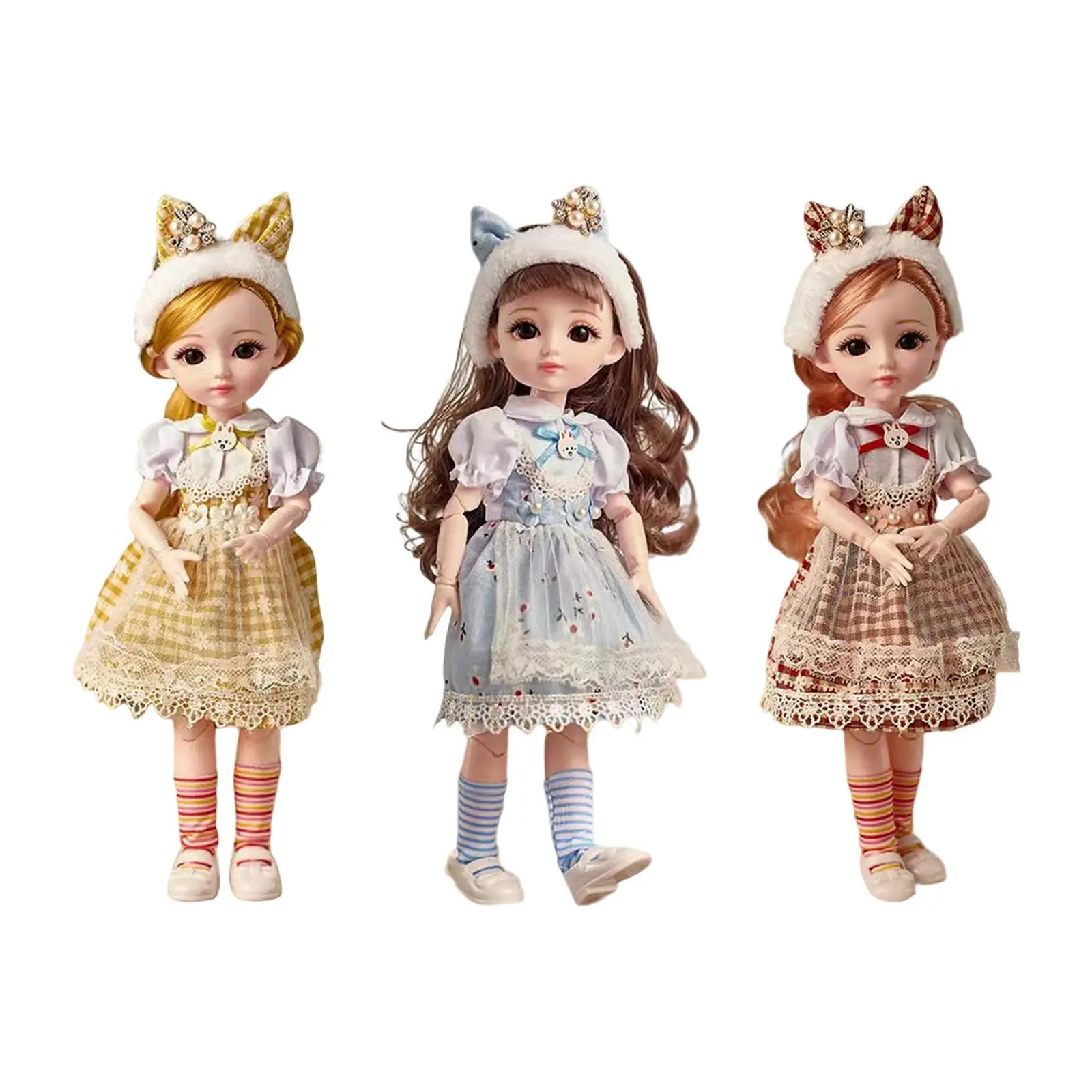 

BJD Doll 23 Flexible Joints Girl Doll Soft Hair 31cm Fashion Doll for Gift Girls