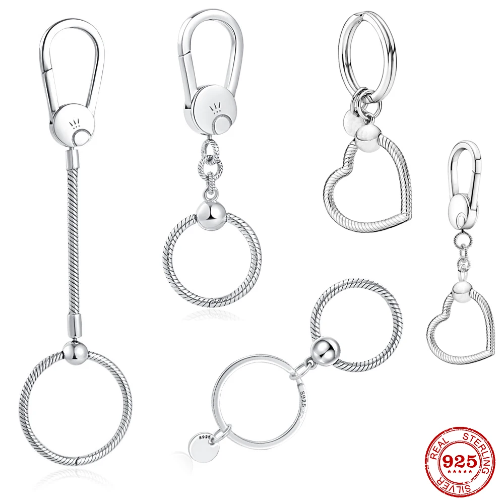 2022 New Jewelry Charm Keychain DIY Charm Designer For Original Pandora 925 Sterling Silver Bead