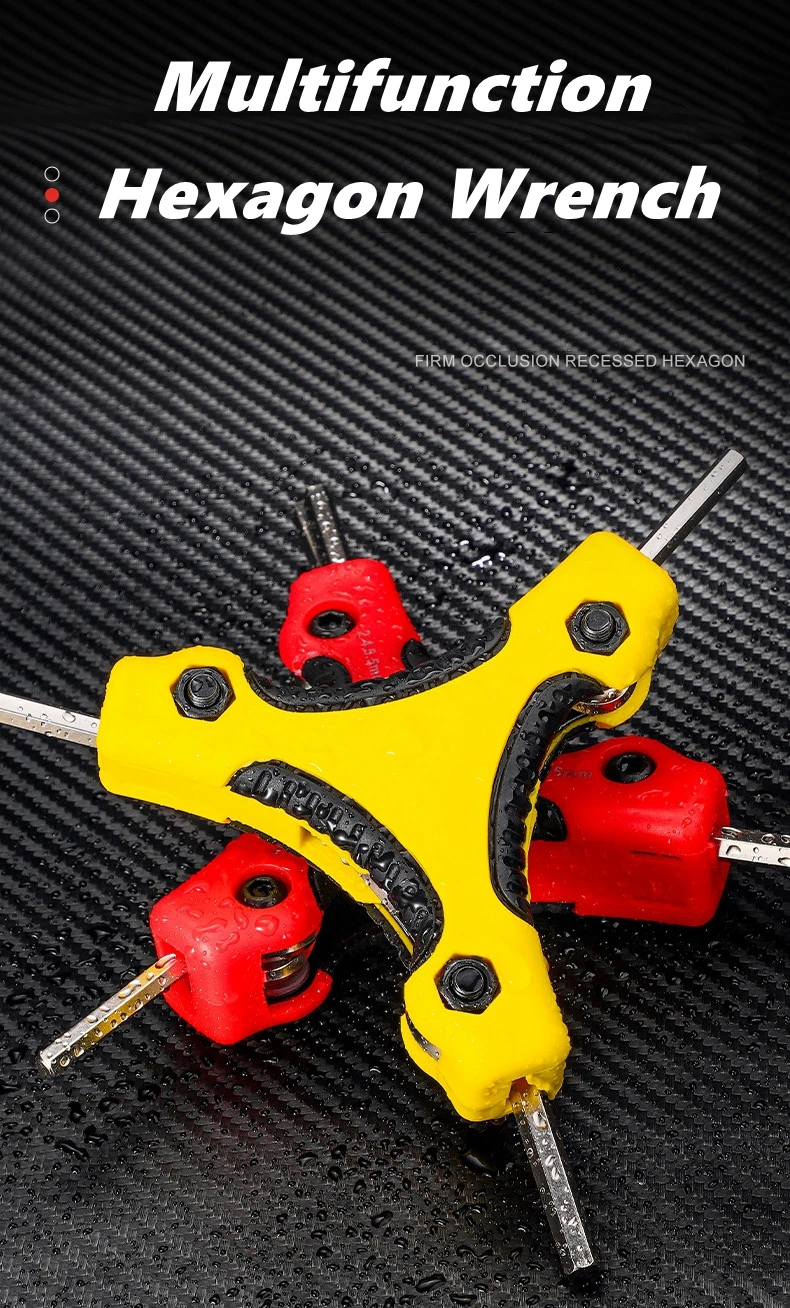Jeu de clés hexagonales pliantes 9 en 1 : clés Allen métriques de 1,5 à 6 mm avec poignée ergonomique, rangées en éventail.