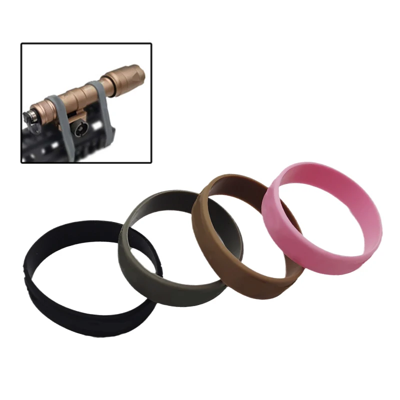 Tactical 4PCS High Strength Elastic Rubber Ring Hunting Airsoft Rilfe Rubber Band For DBAL A2 PEQ15 Flashlight Laser Sight