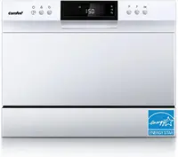 Portable Mini Dishwasher, Energy Star, Countertop, 6 Place Settings, with 8 Washing Programs, Speed, Baby-Care, ECO& Glass 1