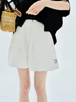 2025 imakokoni summer style artistic sweet washed cotton cool lace high waisted shorts 255088 - Image 5