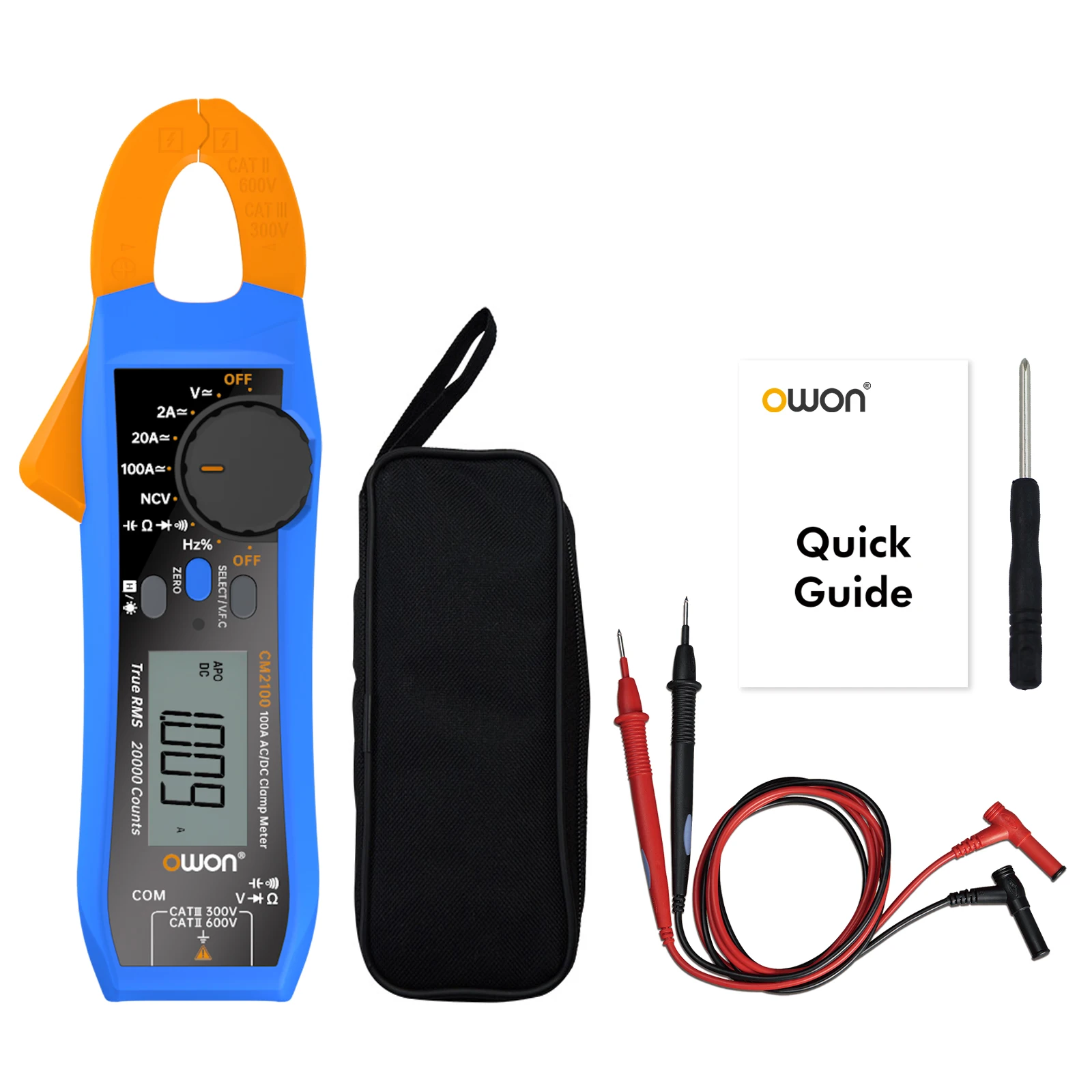 CM2100 CM2100B Intelligent AC/DC Clamp Meter Automatic CNC Range Resistance Freq