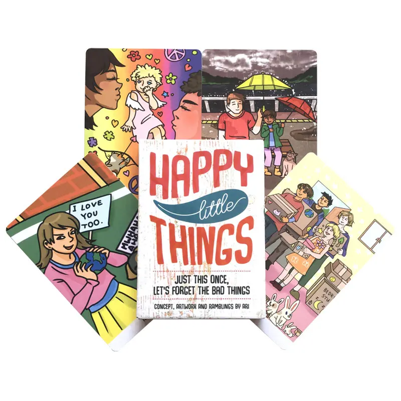 

Happy Little Things Oracle Tarot Card Leisure Fortune Divination Party Entertainment Chess Card Game Tarot Deck