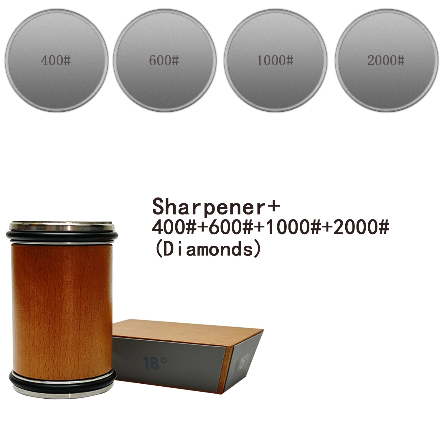 Rolling Knife Sharpener Magnetic Knife Holder Diamond Sharpening Stone with15&deg;18&deg;20&deg;22&deg;Degrees Angle Roller Kitchen Accessory
