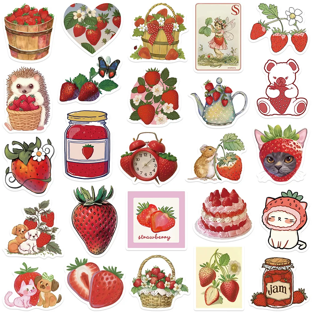 Kawaii Strawberry Stickers 4