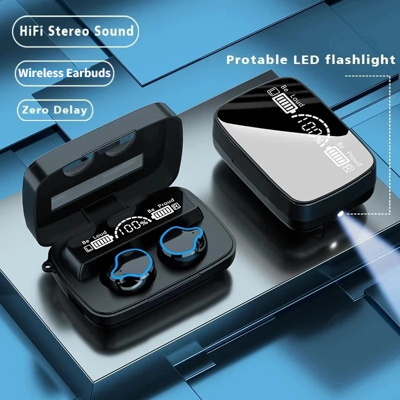 

TWS-стереонаушники с поддержкой Bluetooth и зарядным футляром на 3500 мА · ч