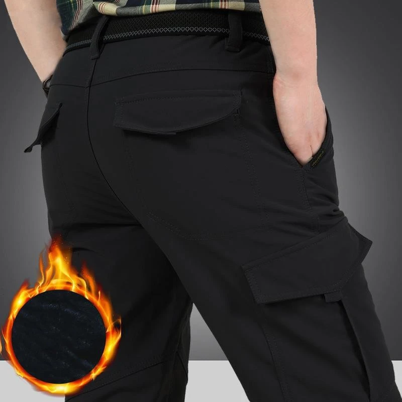 thumbnail image 1 of Pantalones gruesos de lana para invierno, pantalones deportivos de SoftShell elásticos, impermeables, térmicos y cálidos, pantalones de camuflaje tácticos, pantalones de viaje para senderismo, ropa, 1 of 5