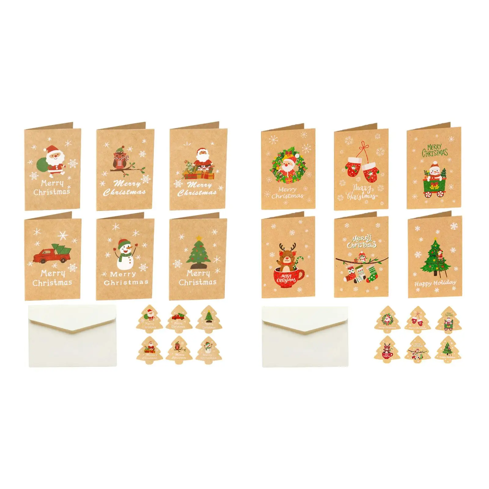 6X Christmas Cards Festival Wishes Card Creative New Years Cards Carte Natalizie Di Carta Per Amici Moglie Figlia