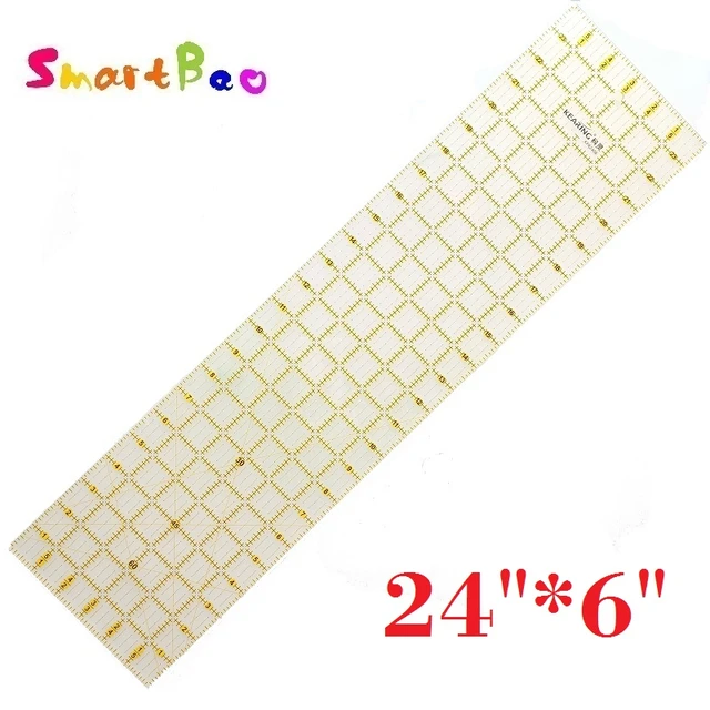 24*6 Sewing Ruler Quilting Ruler Clear Acrylic Quilt Grid Ruler Sewing  Measuring Tools 3mm Thickness Kpr2406 - Rulers - AliExpress