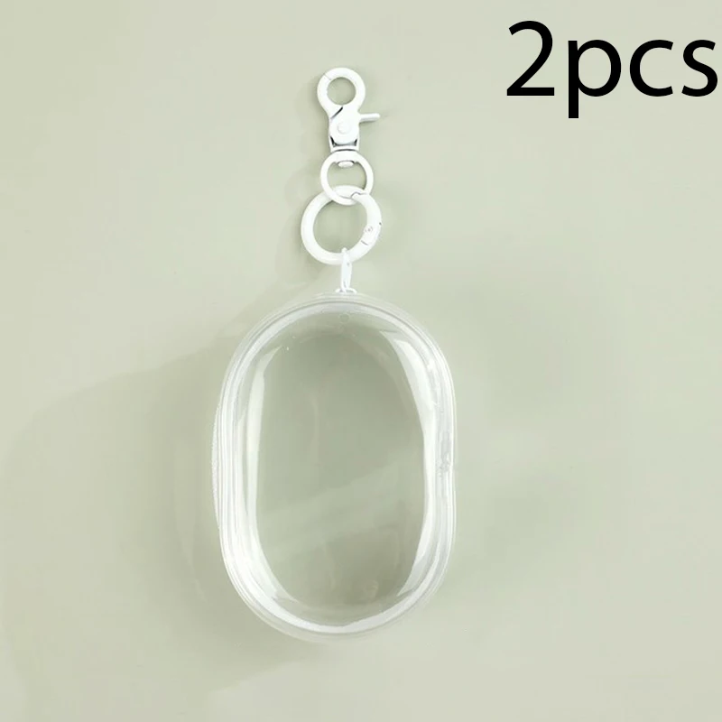 Jewelry Organizer Transparent Storage Box with Keychain and Cute Doll