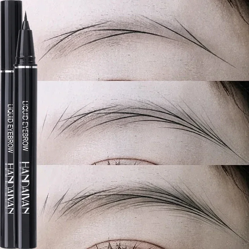 

0.01mm Ultra Thin Liquid Eyebrow Eyeliner Pencil Waterproof Easy To Color Colorfast Liquid Eyebrow Pen Korean Makeup Cosmetics