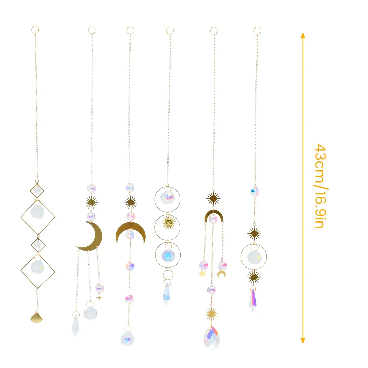 NewCrystal Suncatcher Colorful Crystal Prism Pendant Sparkling Crystal Hanging Ornament DIY Window Hanging Decoration