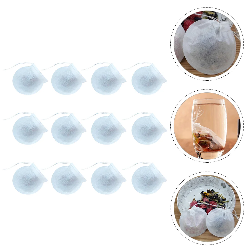 

Disposable Empty Tea Pouch Round Tea Bags Filter Paper Bags Spices Bag 75mm Disposable Round Tea Bag