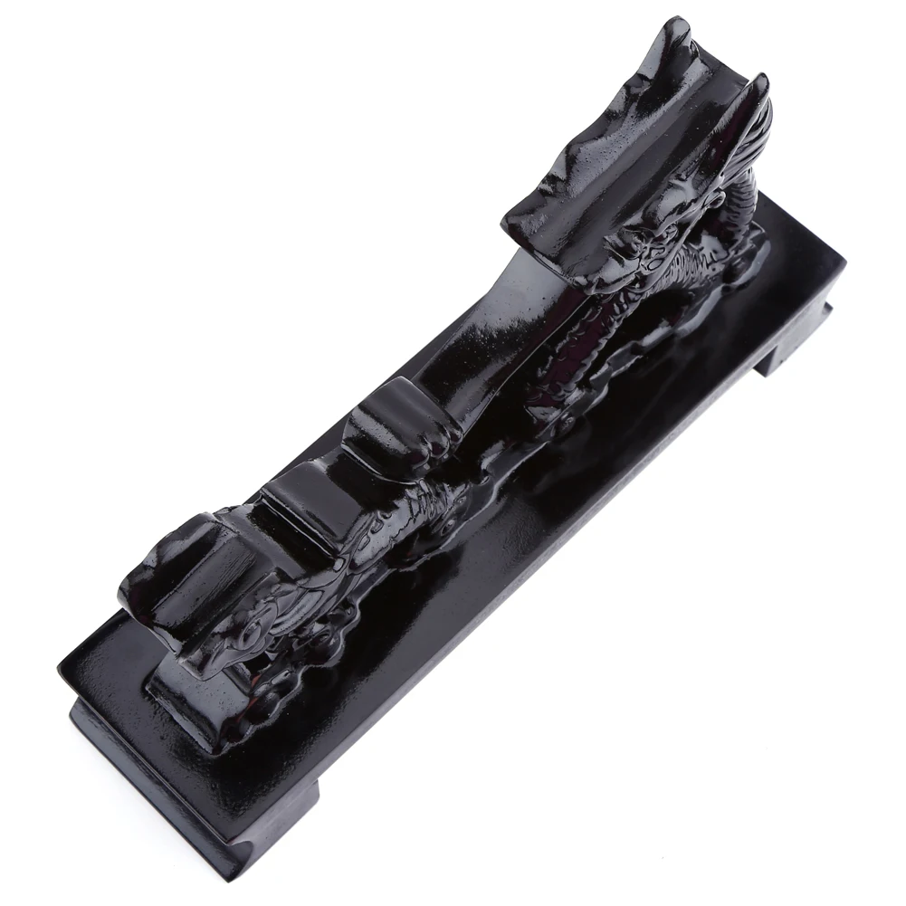 Black Wood Chinese Dragon Shaped Sword Holder Japanese Metal Katana Bracket Samurai Sword Display Stand Cartoon Anime Knife Rest 4