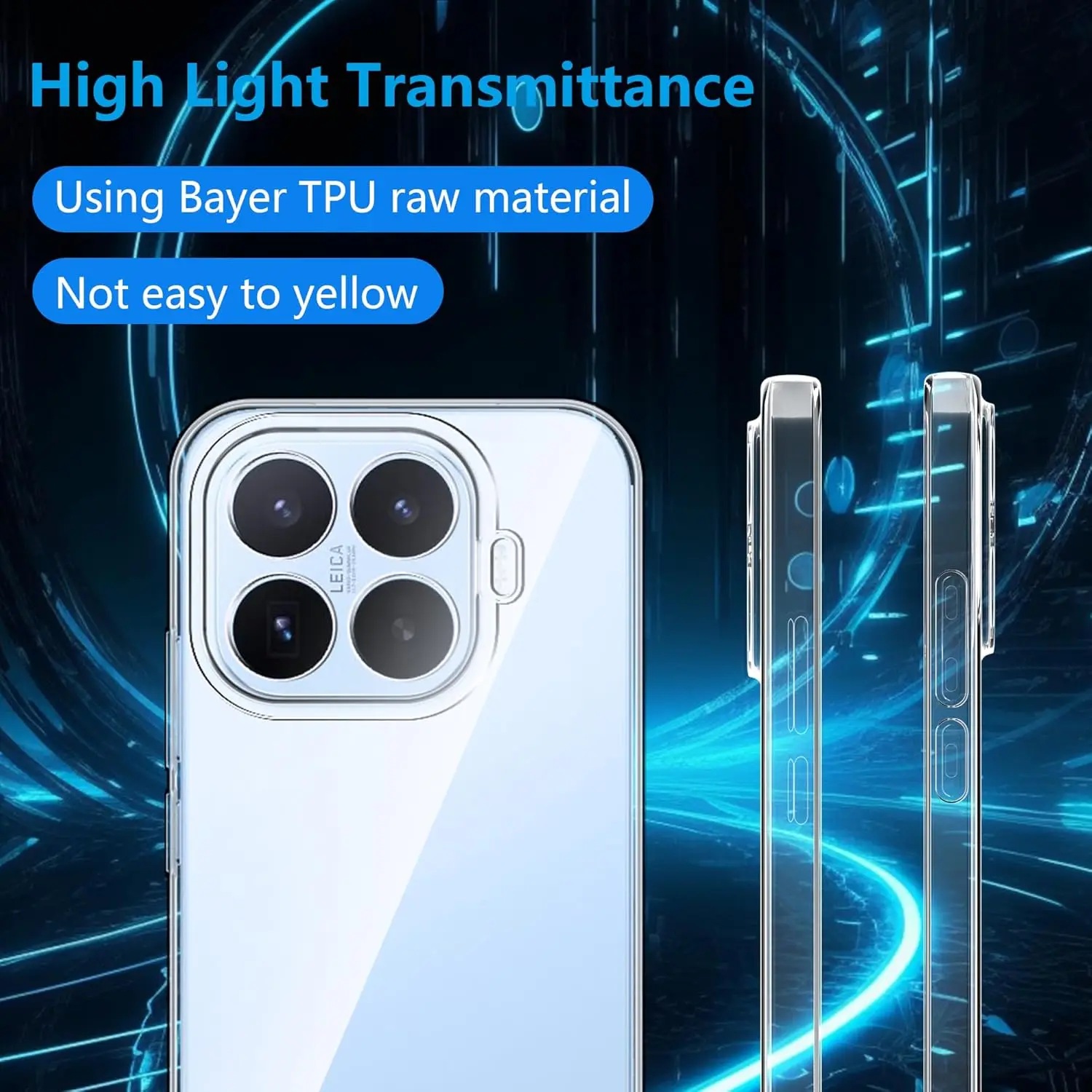 Ultra Thin Soft TPU Clear Camera Protection Case Cover