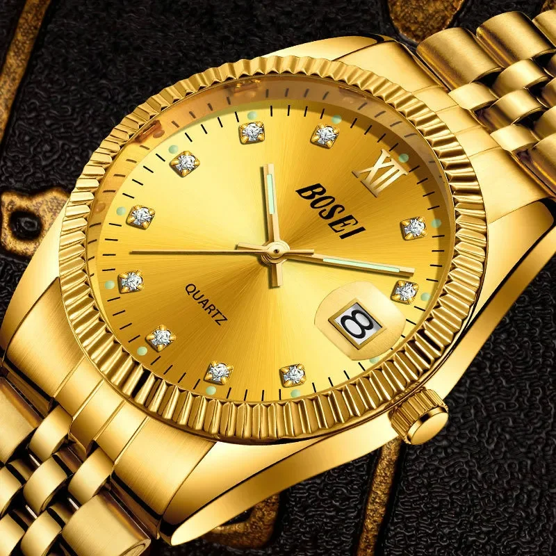 

Роскошные рельефные часы с драконом, мужские часы, модные золотые наручные часы, кварцевые часы с бриллиантами, часы, мужские часы, мужские часы