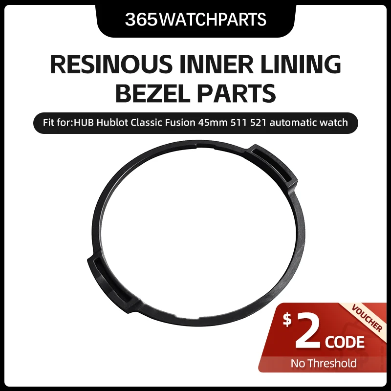 511 Guarnizione Interna Della Lunetta Dell'Orologio 521 Parti Del Cuscinetto Della Cornice Del Rivestimento In Resina Nera Per Hublot Hublot / Hublot 