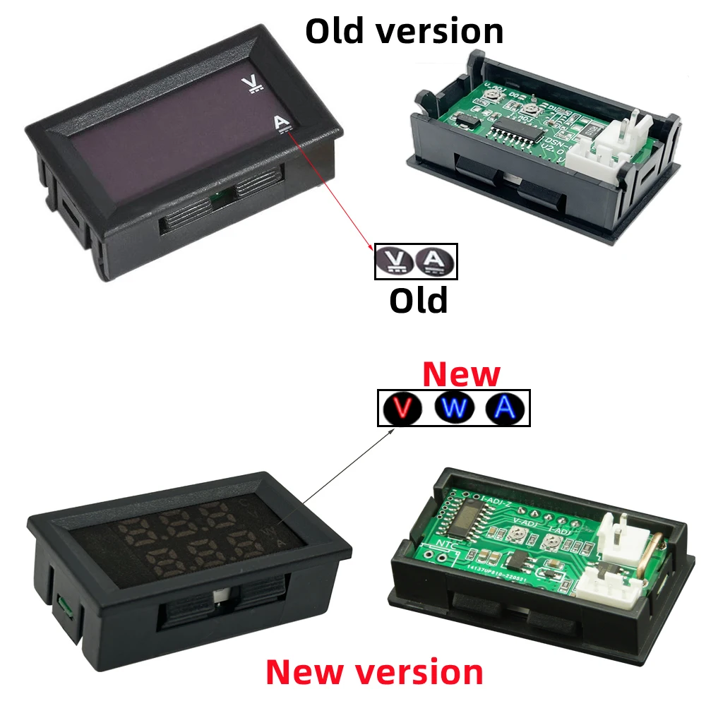 ACAGALA Digital Voltmeter LED - Wasserdichter Batterie Monitor 10-150V Für Motorrad & Auto