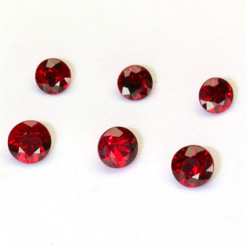 

Natural Ruby Loose Gemstones Round Cut 0.7-2.4mm Rubies