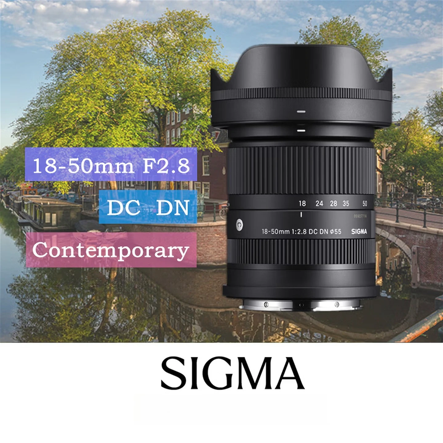 새로운 시그마 18-50mm F2.8 DC DN 컨템포러리 APS-C 미러리스 카메라 렌즈, , 후지필름, 파나소닉 카메라용 표준 줌 렌즈