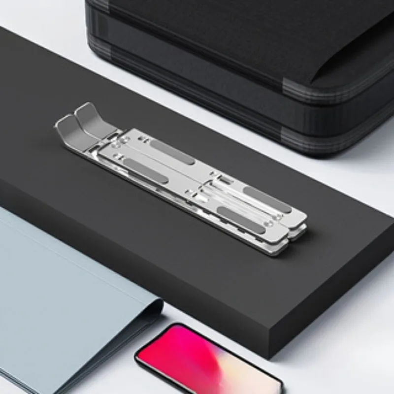 노트북 스탠드, 이중층 수직 접이식 방열 스탠드, 데스크탑 알루미늄 합금 리프팅 서스펜션 스탠드