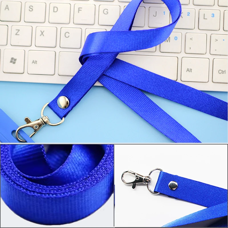 Cordones gruesos de Color puro para llaves, correas de teléfono móvil para gimnasio, soporte de insignia USB, cuerda colgante, cordón Lariat, 1 piezas