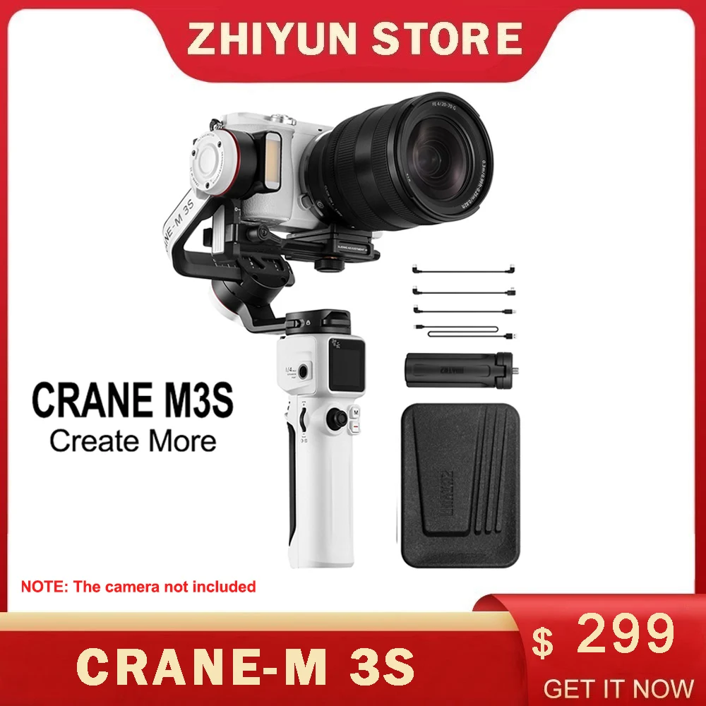 

ZHIYUN Crane M3S Crane M3 S 3-Axis Handheld Camera Gimbal Stabilizer Quick Release for Mirrorless Cameras Sony Canon iPhone 14