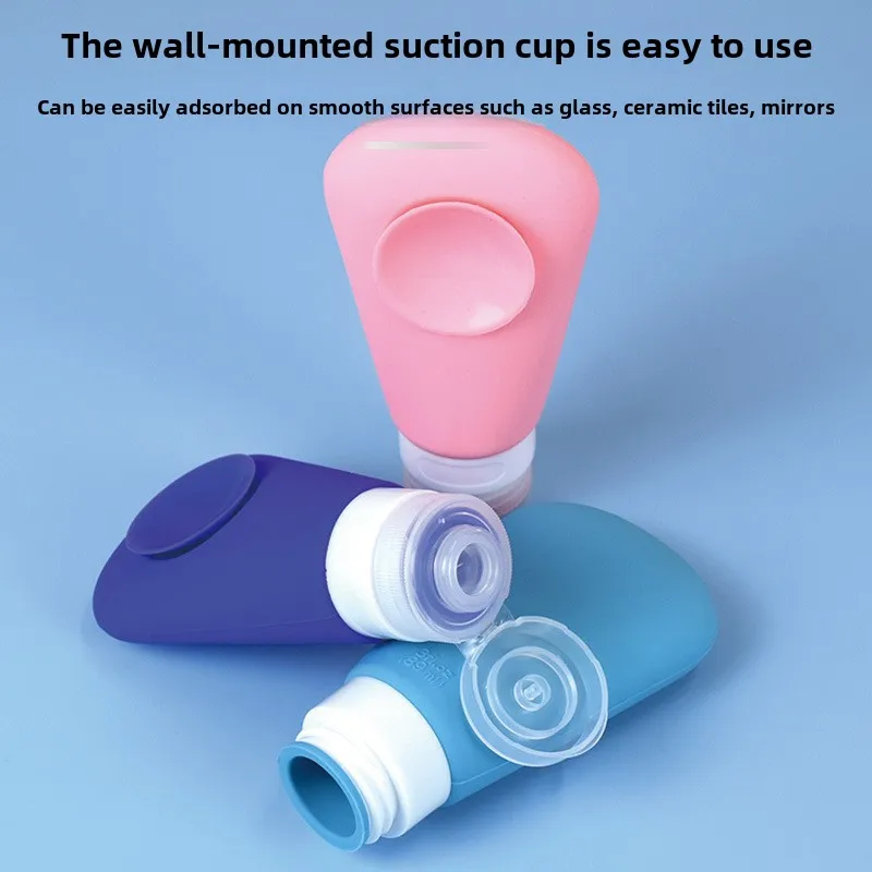 Silicone sub-bottling business trip shower gel shampoo silicone suction cup storage sub-bottling