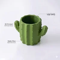 1 creative multifunctional cactus pen holder, suitable for students and offices, and can also be used as a storage container. 2