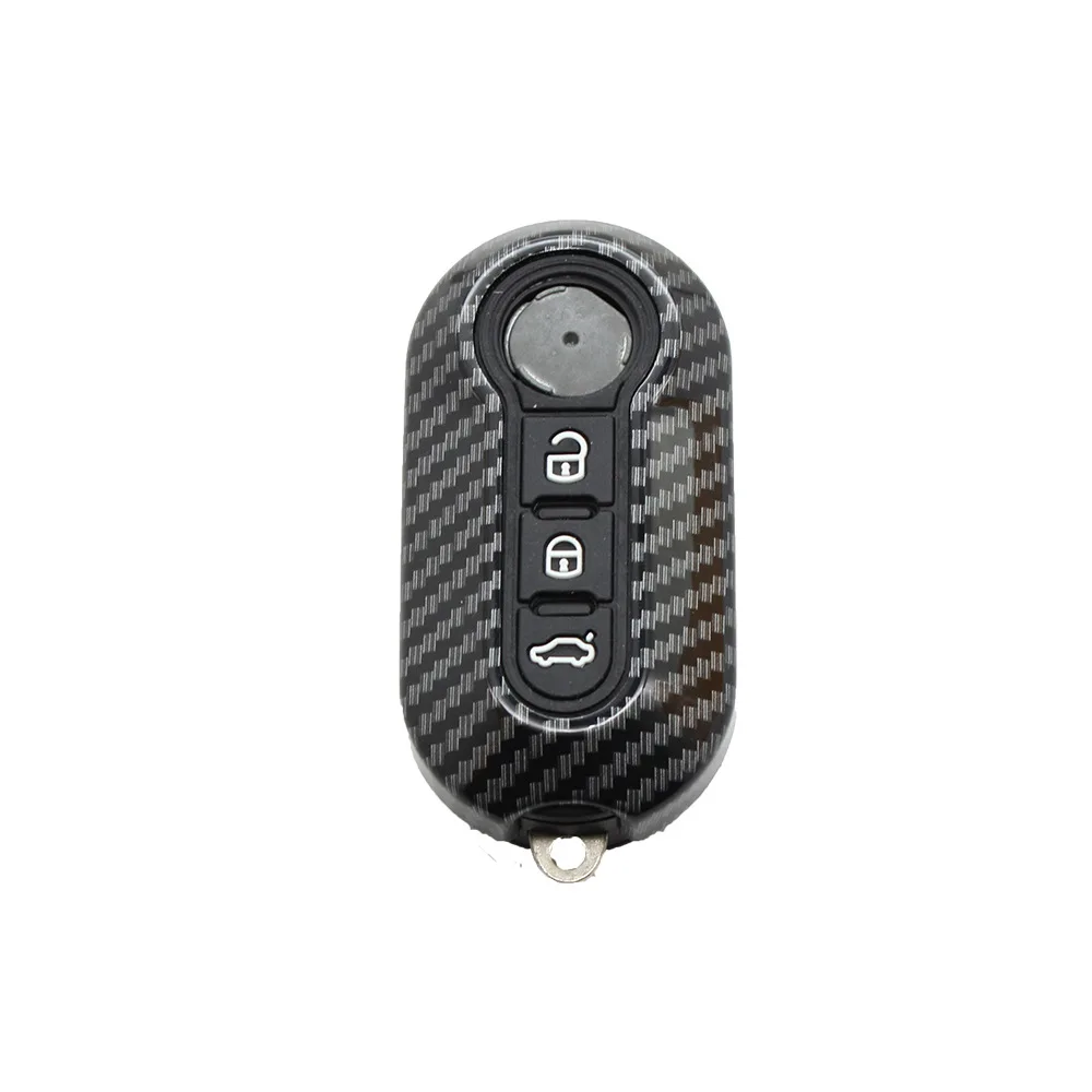 Key Fob Case Cover For Fiat 500 Panda Punto Bravo Key Shell Protect Glossy Carbon Fiber Abs - - Racext™ - Fiat REMOTE CONTROLS AND KEYS - Racext 35