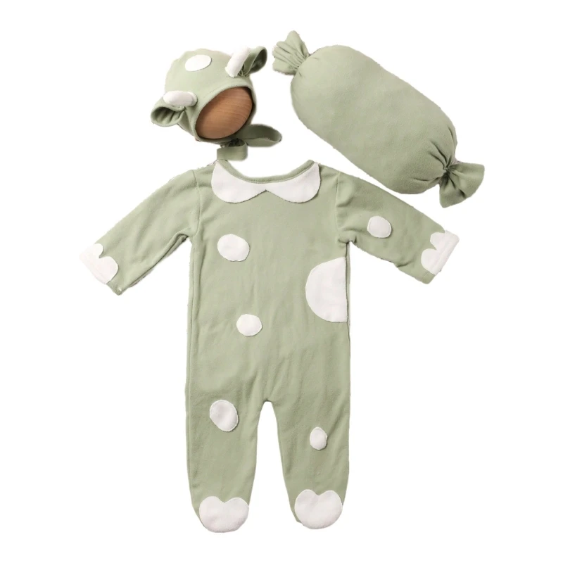

Newborn Baby Photography Outfit Boys Girls Costume Set Romper Hat for Picture