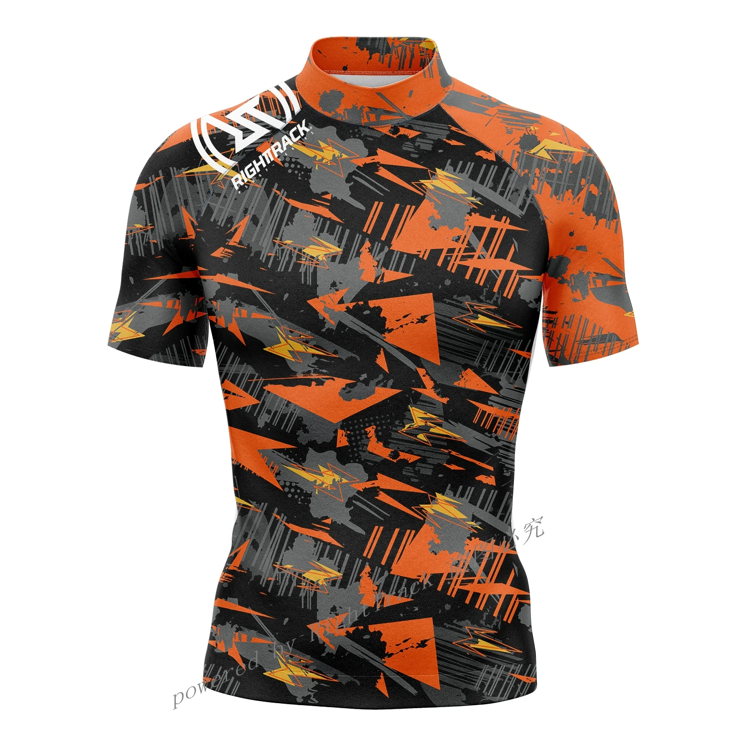 Hot men's sports shirt short sleeve surfing shirt Champion Lycra Rashguard RIGHTTRACK for surf sportswear beach UV swimwear UPF50+ clothes