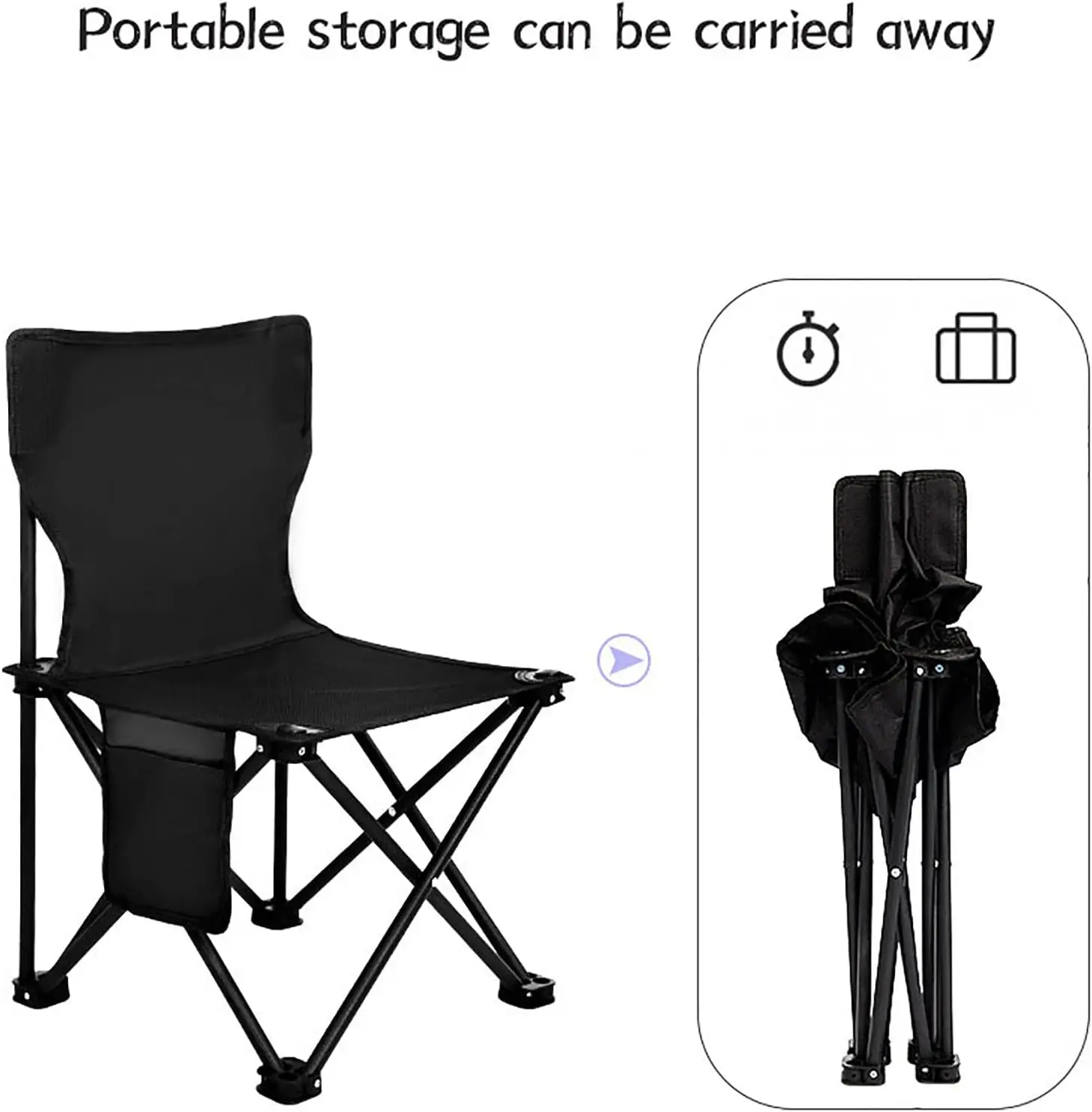 Chairs Outdoor Camping Chair Portable Small Fishing Folding Moon Chair Backrest With Footrest Hike Foldable Beach Chair