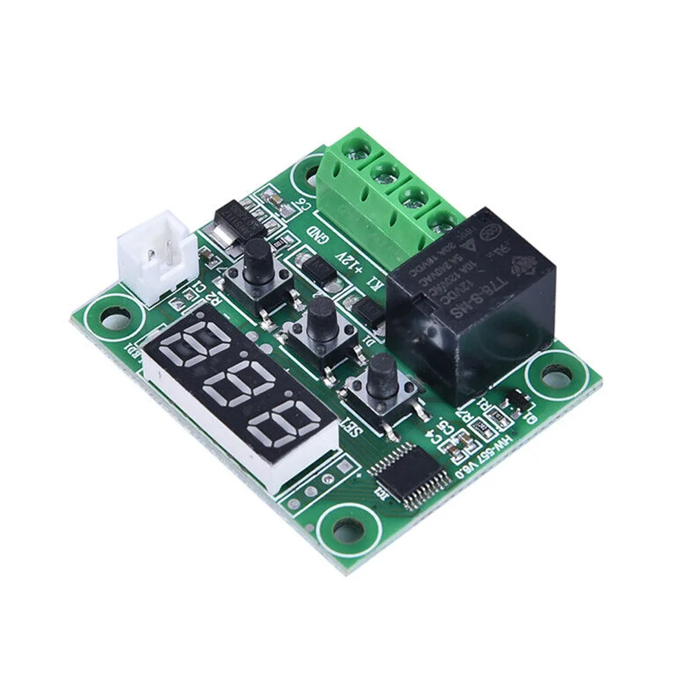 Thermostatic Valve Controller Smart Thermostat Smart Thermostat Socket Temperature Controller-50-110&deg;C W1209 12V Dual LED Digital Display Thermostat Temperature Controller Regulator Switch Control Relay Sensor Module